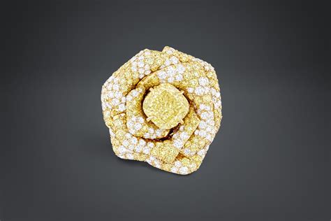 dior yellow and white diamonds.